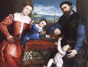 Lorenzo Lotto Giovanni della Volta with His Wife and Children Sweden oil painting artist